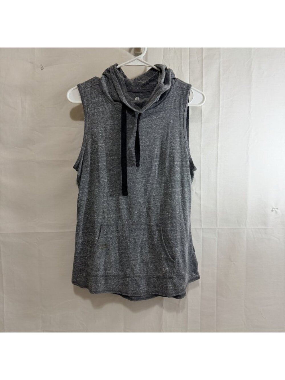 Old Navy Womens Semi-Fitted Hooded Sleeveless Tank Top Grey Med